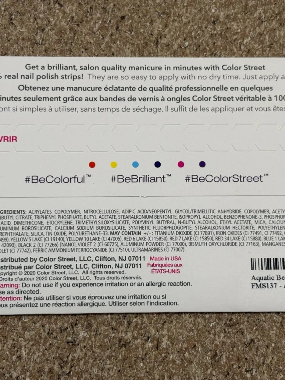 Color Street 100% Real Nail Polish Strips 5ct (16 long-lasting strips each) #2